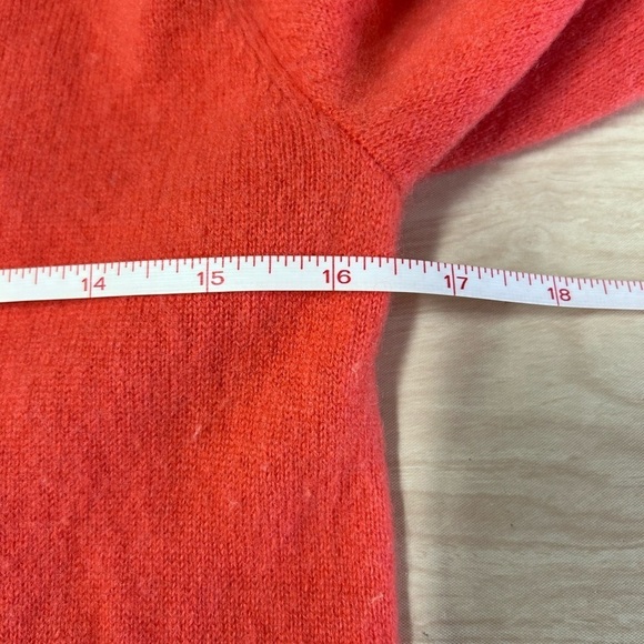 Cynthia Rowley Women 100% Cashmere Coral Pink Star Sweater Size M - Picture 4 of 5